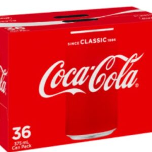 COCA COLA CLASSIC Cans - 36 x 375ml Pack