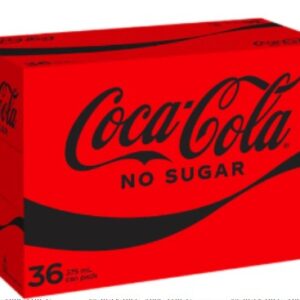 COCA COLA NO SUGAR Cans - 36 x 375ml Pack