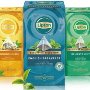 LIPTON ENGLISH BREAKFAST Envoloped Tea Bags - 6 x 25 Pack