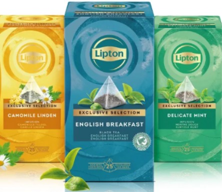 LIPTON ENGLISH BREAKFAST Envoloped Tea Bags - 6 x 25 Pack