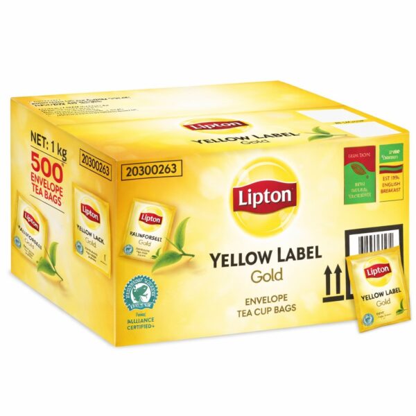 LIPTON GOLD YELLOW LABEL Enveloped Tea Bags - 500 Pack
