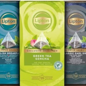 LIPTON GREEN TEA SENCHA Envoloped Tea Bags - 6 x 25 Pack