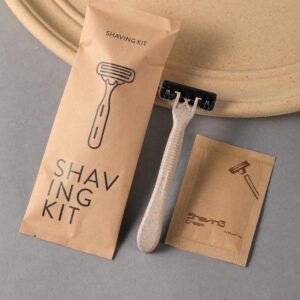 Shaving Kit Wheat Straw - Razor + Cream - 500 Pack