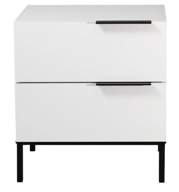 ZENITH Bedside Chest - 2 Drawer - White